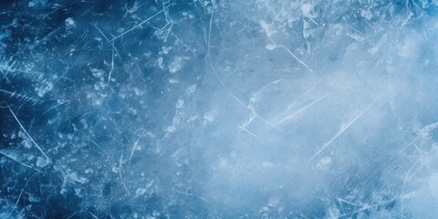 Top Down View of Blue Ice Surface with Intricate Patterns and Textures Captured in High Resolution for Nature and Abstract Aesthetic Photography