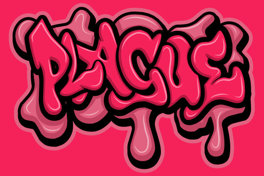 plague graffiti lettering typography art