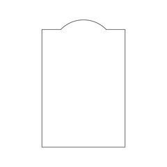 Simple Frame with Curve Line on the Top, can use for Framework, Ornate, Decoration, Certificate Line, Text Space or Graphic Design Element. Vector Illustration