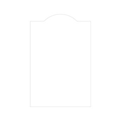 Simple Frame with Curve Line on the Top, can use for Framework, Ornate, Decoration, Certificate Line, Text Space or Graphic Design Element. Vector Illustration