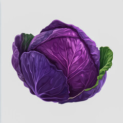 Obraz premium red cabbage isolated on white background