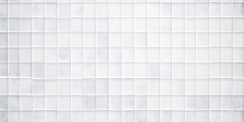Abstract White Ceramic Mosaic Wall with Small Squares for Modern Interior Design and Decorative Backgrounds