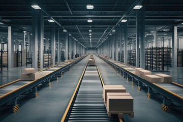 Obraz premium Industrial Warehouse Ecommerce Speed