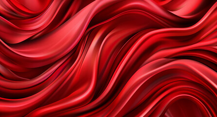 Obraz premium Elegant Ruby Red Background with Waves and Glitter