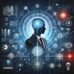 Futuristic Digital Network Background