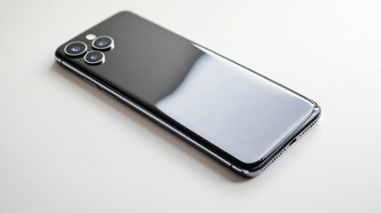 Realistic smartphone mockup with a triple camera setup, isolated on a white background for mobile UI demos 