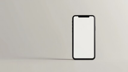 Realistic smartphone with a modern design, displayed on a white background, ready for app interface mockups