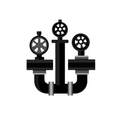 Fototapeta premium Modern Industrial Valve and Pipe System Graphic