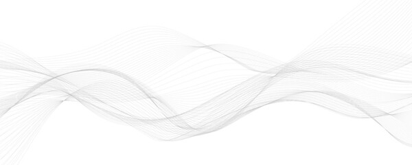 Grey waves abstract business background. Technology wavy lines