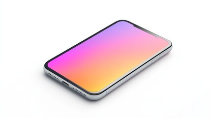 Vector smartphone mockup with a high-resolution display, isolated on white for seamless UX demos