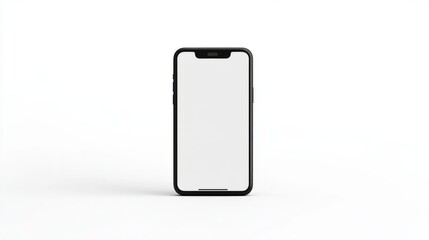 Vector smartphone mockup with a notch, isolated on a white background, perfect for displaying mobile interfaces