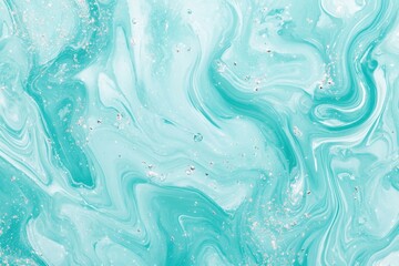 Obraz premium Soft aqua marble texture background calming fluid wallpaper