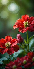 red dahlia flower