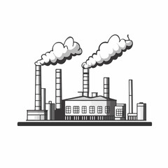 Obraz premium Industrial Factory Icon Vector Illustration