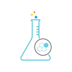 Chemical molecule laboratory icon
