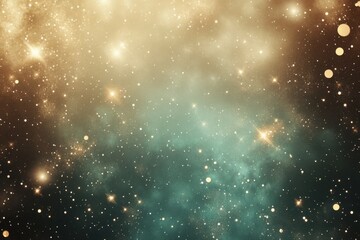 Golden cosmic glow background mystical galaxy wallpaper