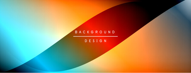 Bright rainbow style color gradient with curve round shape line background. Vector Illustration For Wallpaper, Banner, Illustration, landing page