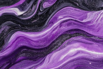 Neon Purple and Black Swirl with Galactic Aesthetic