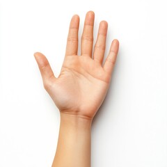 Fototapeta premium Outstretched Hand Gesture on Clean White Background