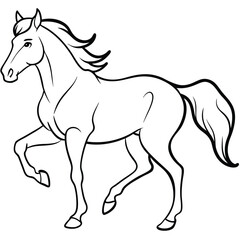 Horse Running Silhouette Vector Illustration Design
