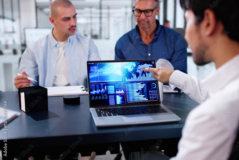 Poster Predictive Business Analytics On Laptop Computer