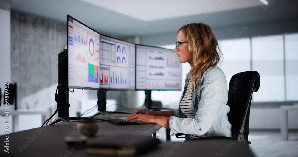 Aufkleber Data Analyst Using Data Analytics KPI