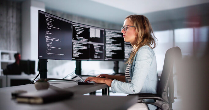Software Programmer Or Coder Woman