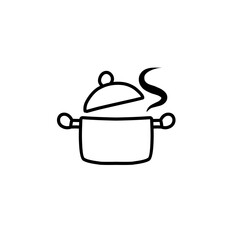 pan kitchen tool line icon