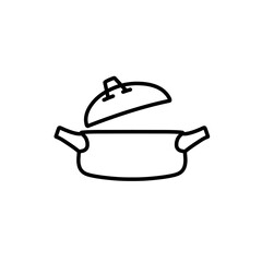 pan kitchen tool line icon