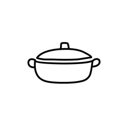 pan kitchen tool line icon