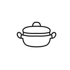 pan kitchen tool line icon