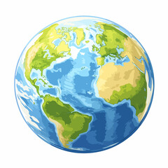 Naklejka premium Global World Earth Map Icon Vector Illustration