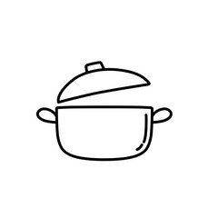 pan kitchen tool line icon