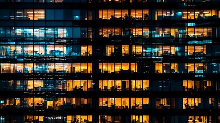 Evening office views urban business district night photography cityscape