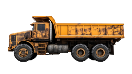 Rusty Yellow Dump Truck Bringing Nostalgia Through Industrial Design and Engineering