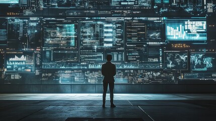 Futuristic agenda system with daily activities and appointments being managed by a business