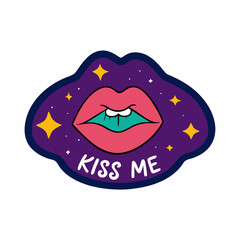 sticker design of kiss me
