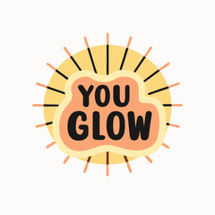 sticker design of glow up