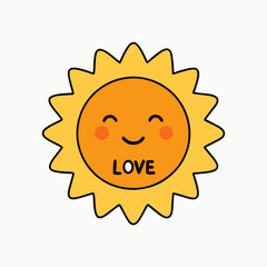 sticker design of love