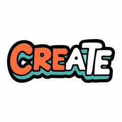 sticker design of Create
