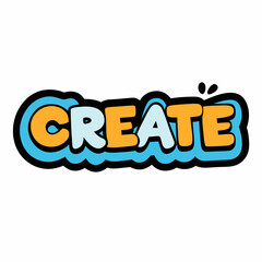 sticker design of Create
