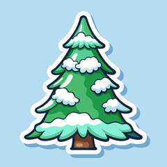 christmas tree isolated on white