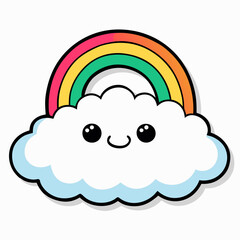 cloud with rainbow