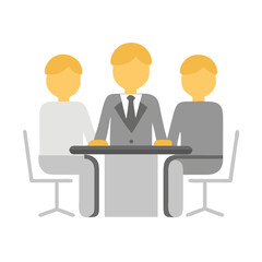 Obraz premium Meeting icon vector art design 