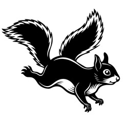 silhouette of a squirrel