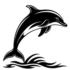 silhouette of a dolphin