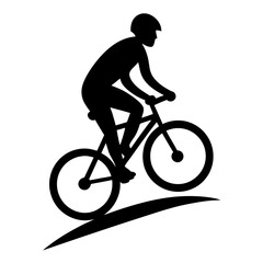 Obraz premium silhouette of a person riding a bike