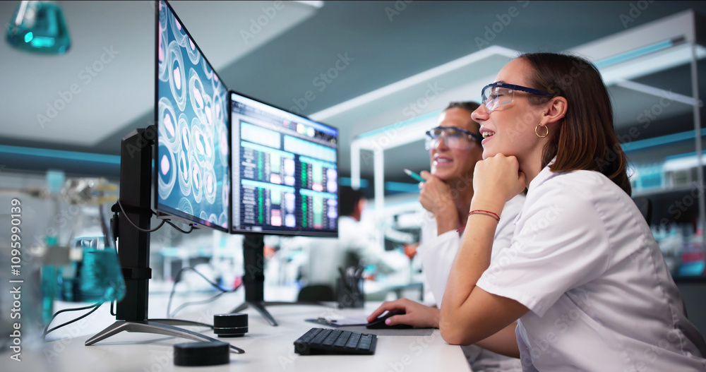 Aufkleber Cutting-Edge Computer Innovation In Research Lab