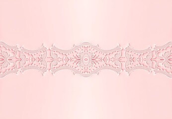 Elegant 3D pink lace decorative seamless pattern illustration