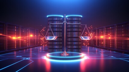 Balancing data integrity and ethics in technology digital environment visual concept futuristic perspective for seo optimization